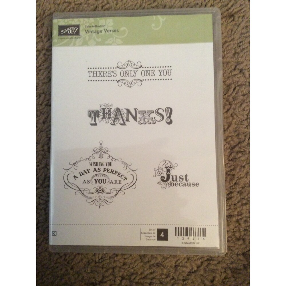 INVENTORY REDUCTION SALE. Stampin' Up, "VINTAGE VERSES" Stamp Set B49